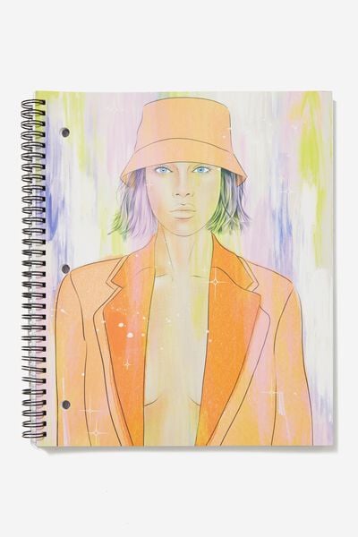 College Ruled Campus Notebook, PASTEL GIRL