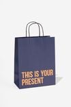 Get Stuffed Gift Bag - Medium, THIS IS YOUR PRESENT NAVY/WHITE - alternate image 1