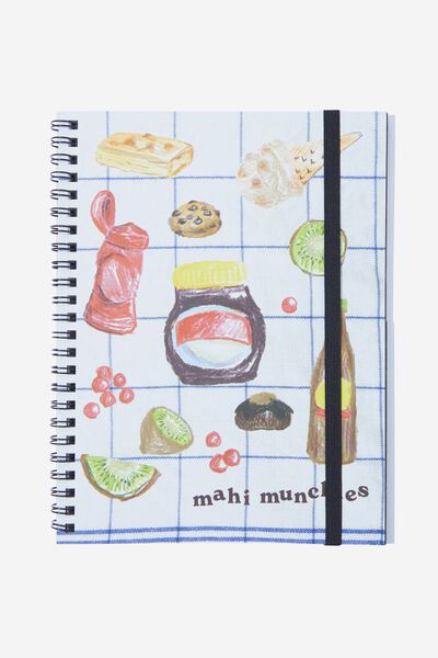 A5 Spinout Notebook Recycled, RG NZ MAHI MUNCHIES