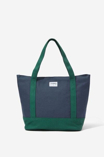 Everyday Lunch Tote, NAVY / HERITAGE GREEN