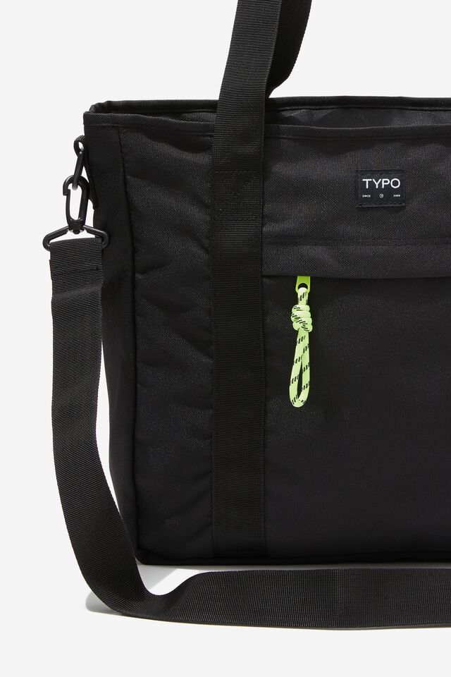 Urban Shoulder Tote Bag, BLACK