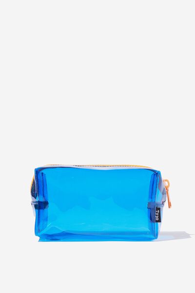 Kaylah Clear Pencil Case, BLUE
