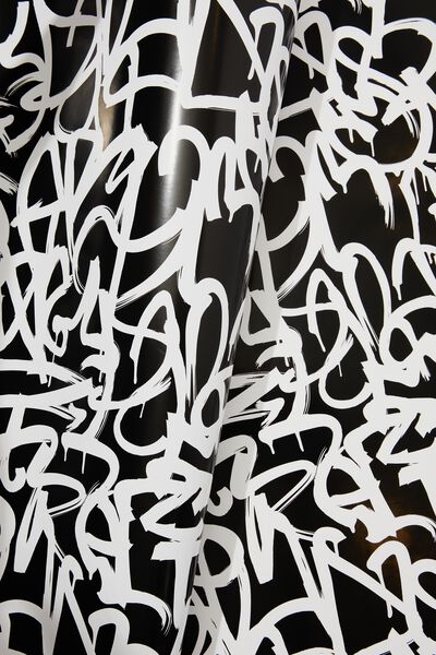 Roll Wrapping Paper, BRUSH SCRIBBLE BLACK