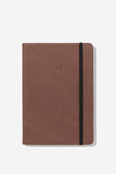 Personalised A5 Buffalo Journal, BLUNT BROWN