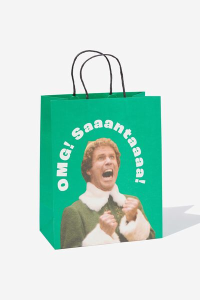 Get Stuffed Gift Bag - Medium, LCN WB ELF OMG SANTA