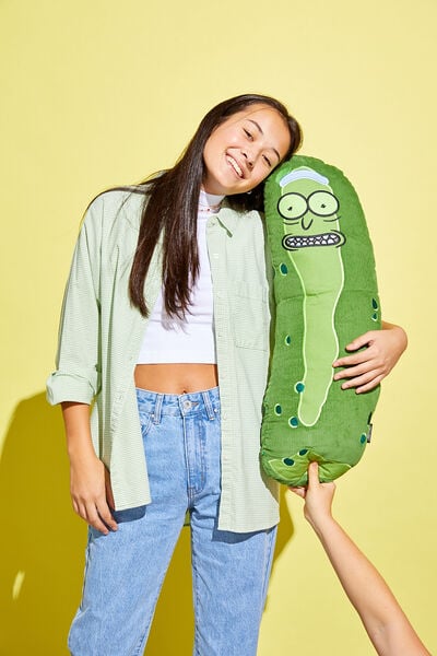 Corduroy Get Cushy Cushion, LCN WB RM PICKLE RICK