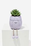 Stashed Away Mini Planter, PALE LILAC FACE ROPE LEGS - alternate image 1