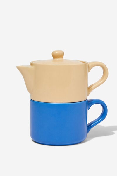 Tea For One, LATTE / COASTAL BLUE