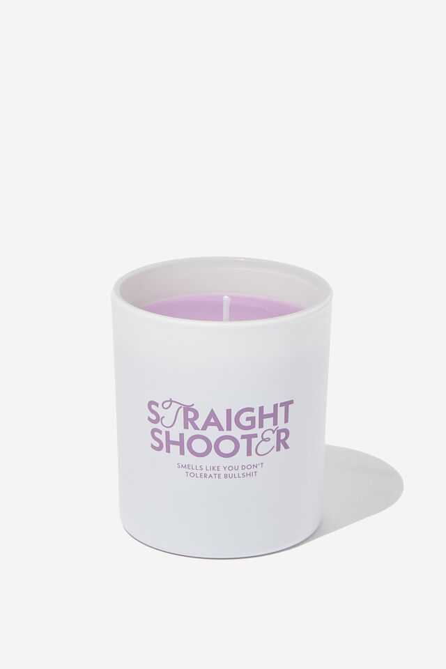 Tell It Like It Is Candle, LILAC STRAIGHT SHOOTER