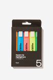 The Square Up Highlighter 5Pk, BRIGHTS - alternate image 2