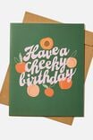 Premium Funny Birthday Card, SCENTED PEACH CHEEKY BIRTHDAY - alternate image 1