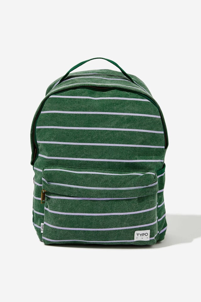 Alumni Backpack, VARSITY STRIPE/ HERITAGE GREEN & SOFT LILAC