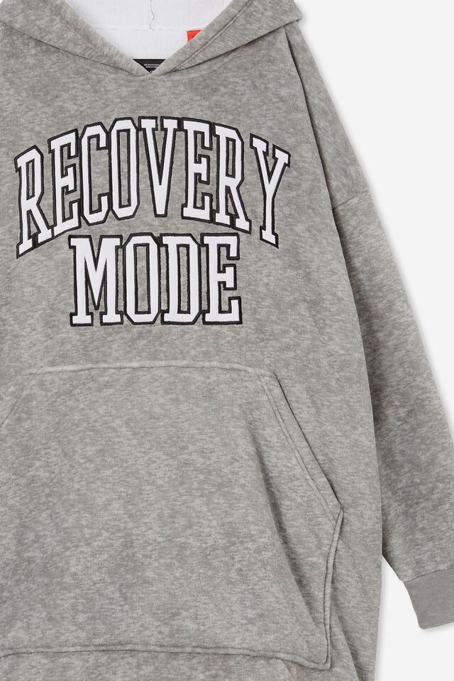 Slounge Around Oversized Hoodie, RECOVERY MODE GREY