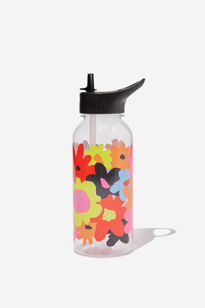 Typo water bottle in lilac polka dot