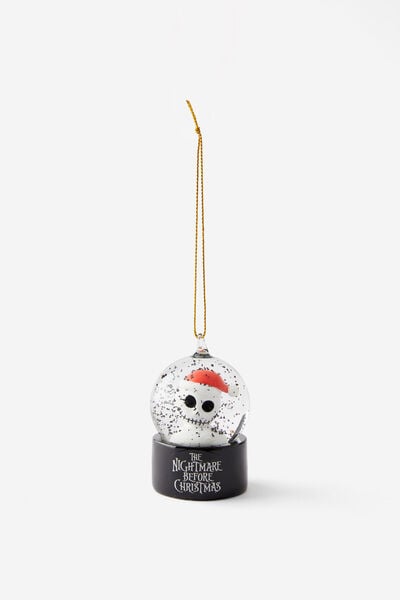 Collab Snowglobe Christmas Ornament, LCN DIS NIGHTMARE BEFORE CHRISTMAS JACK