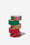 Washi Tape 5Pk, CHRISTMAS GREEN/CRAFT/RED - alternate image 1