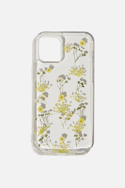 Protective Phone Case Iphone 12, 12 Pro, TRAPPED MICRO FLOWERS
