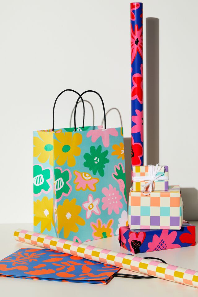 Roll Wrapping Paper, LULU OVERSIZE FLORAL COBALT