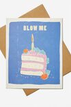 Funny Birthday Card, RG UK BLOW ME CAKE - alternate image 1