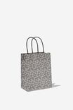 Get Stuffed Gift Bag - Small, STAMPED DAISY GREYSCALE - alternate image 1