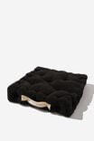 Floor Cushion, BLACK CORDUROY - alternate image 1