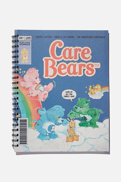 A4 Campus Notebook Recycled, LCN CLC CARE BEARS COMIC COVER