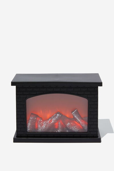 Christmas Fireplace Light, BLACK BRICK