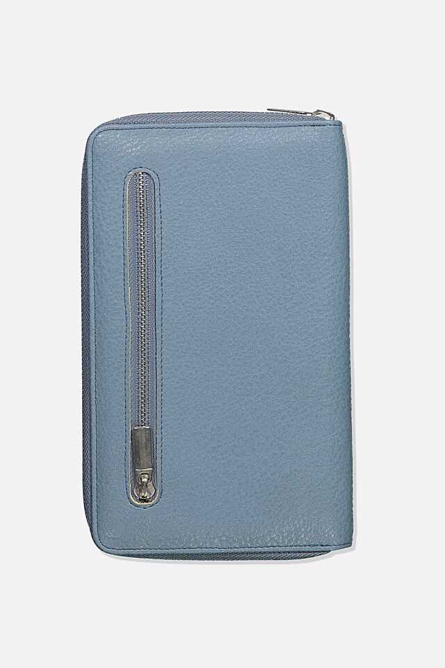 Rfid Odyssey Travel Compendium Wallet, PETROL BLUE MIX