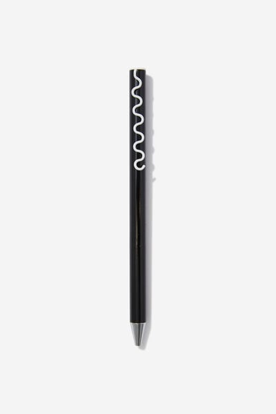 Squiggle Pen, BLACK AND WHITE
