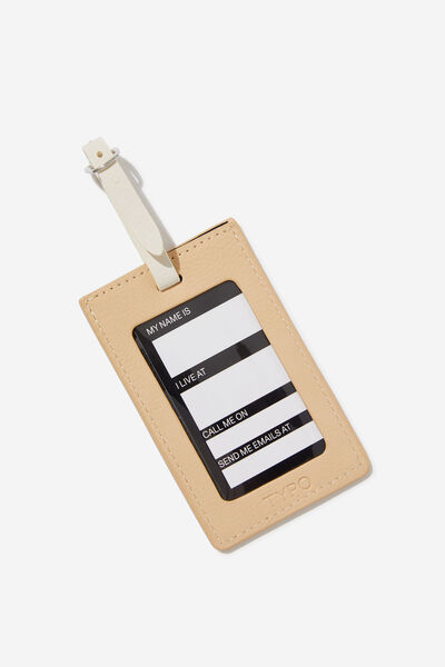 Off The Grid Luggage Tag, LATTE