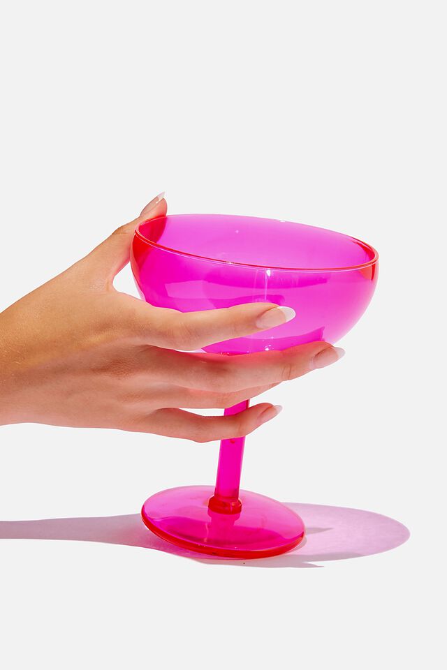 Cocktail Glass, CLEAR PINK