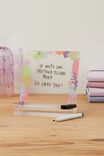 Acrylic Memo Stand, ABSTRACT FLORAL BORDER - alternate image 1