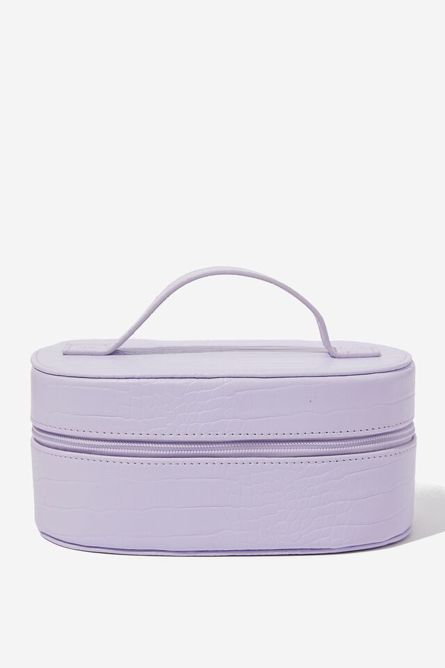 Off The Grid Jewellery Case Large, SOFT LILAC TEXTURED