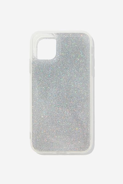 Protective Phone Case iPhone 11, SILVER GLITTER