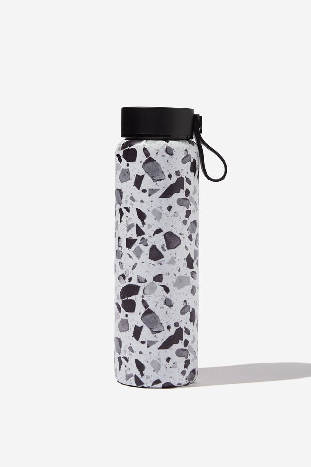On The Move Metal Drink Bottle 500Ml, MID SIZE TERRAZZO WHITE