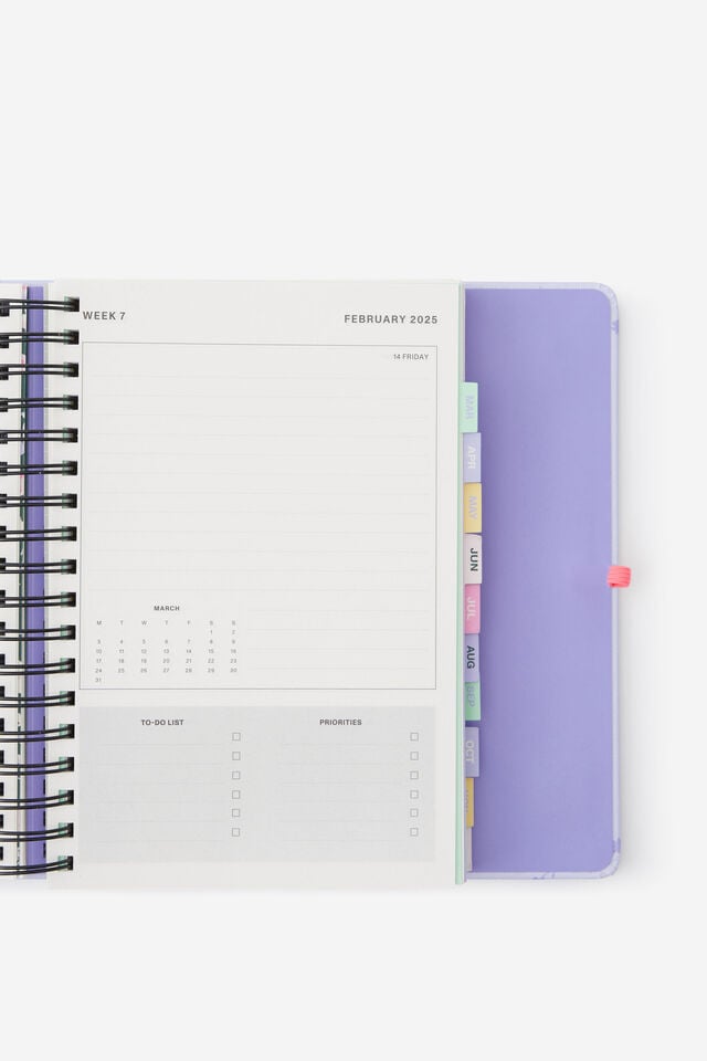 2025 Stay Focused Daily Planner, LAVENDER DITSY