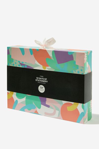 Stationery Advent Calendar, ABSTRACT FLORAL SOFT POP