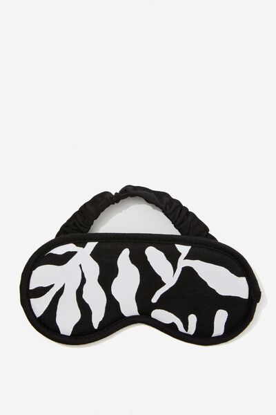 Off The Grid Eyemask, ABSTRACT FOLIAGE BLACK + WHITE