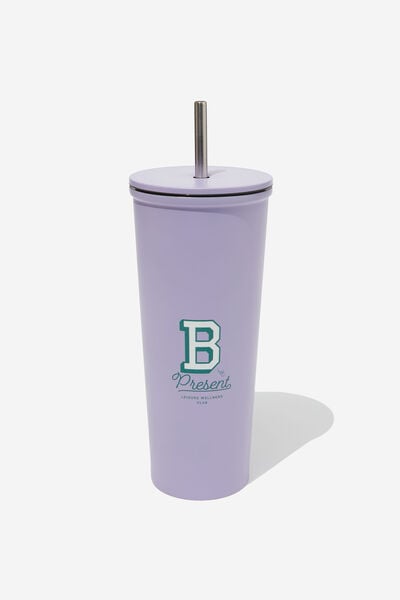 Metal Smoothie Cup, BE PRESENT LILAC