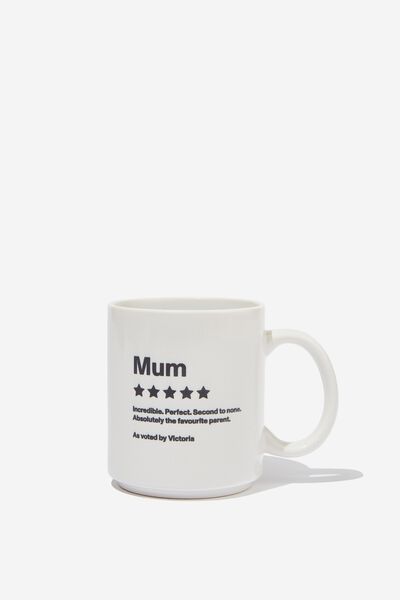 Personalised Mothers Day Mug, MUM AS VOTED BY WHITE