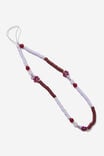Carried Away Phone Charm Strap, FLORAL / MERLOT - alternate image 1