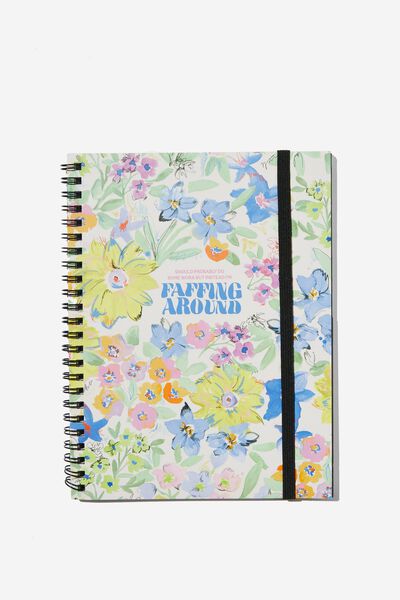 A5 Spinout Notebook, RG UK FLORAL FAFFING AROUND