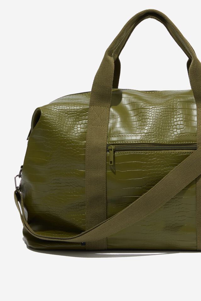 Off The Grid Hold All Duffle Bag, OLIVE TEXTURED