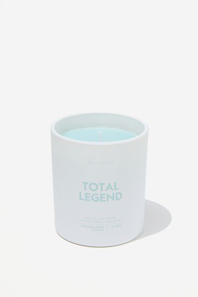 Tell It Like It Is Candle, WATER BLUE TOTAL LEGEND