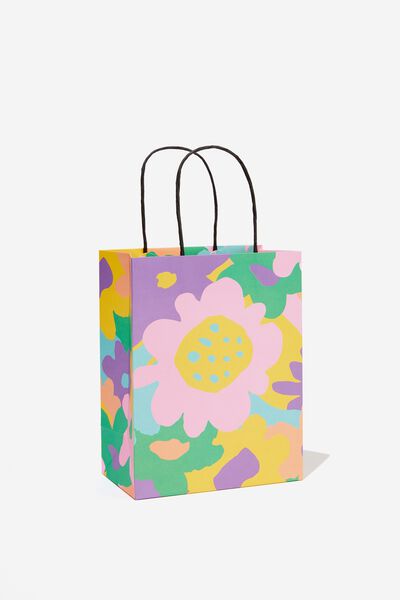 Get Stuffed Gift Bag - Small, EZRA OVERLAP FLORAL SOFT POP MULTI