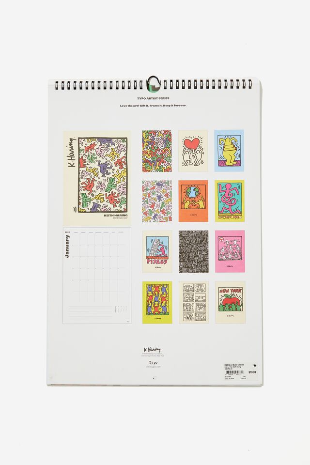 Keith Haring 2023 A3 Art Series Calendar, LCN KEI KEITH HARING