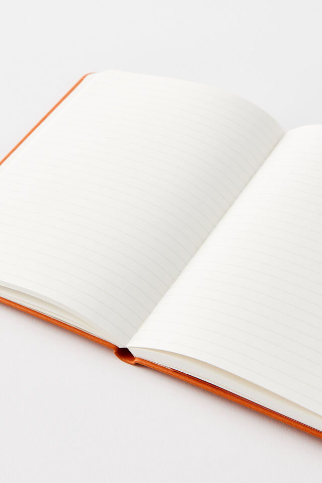 A5 Hard Lined Notetaker Notebook, BURNT ORANGE