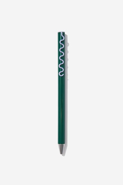 Squiggle Pen, HERITAGE GREEN PURPLE