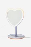 Shaped Mirror Desk Lamp, LILAC &TROPICAL PEACH OMBRE HEART - alternate image 1