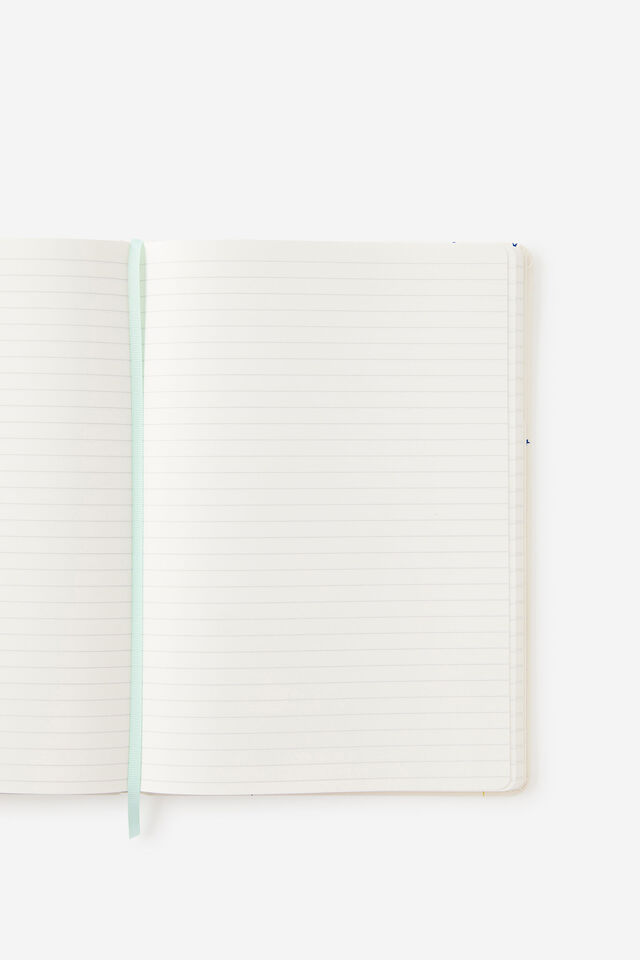Personalised B5 Hard Cover Lined Notebook, ECRU DITSY CELESTIAL
